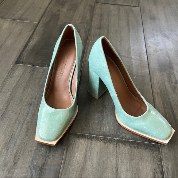 Gabrielle Union Niketa Vegan Leather Square Toe Pumps - Size 6 - Picture 8 of 14